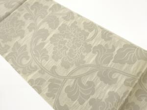 織悦製　 紗 花唐草模様織出し全通洒落袋帯